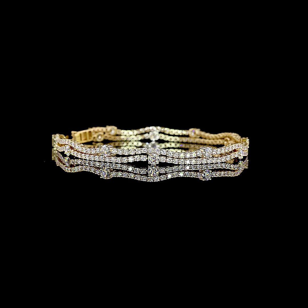 4.50 CTTW Round Lab Grown Diamond Tennis Bracelet 7" (E Color and VS1 Clarity)