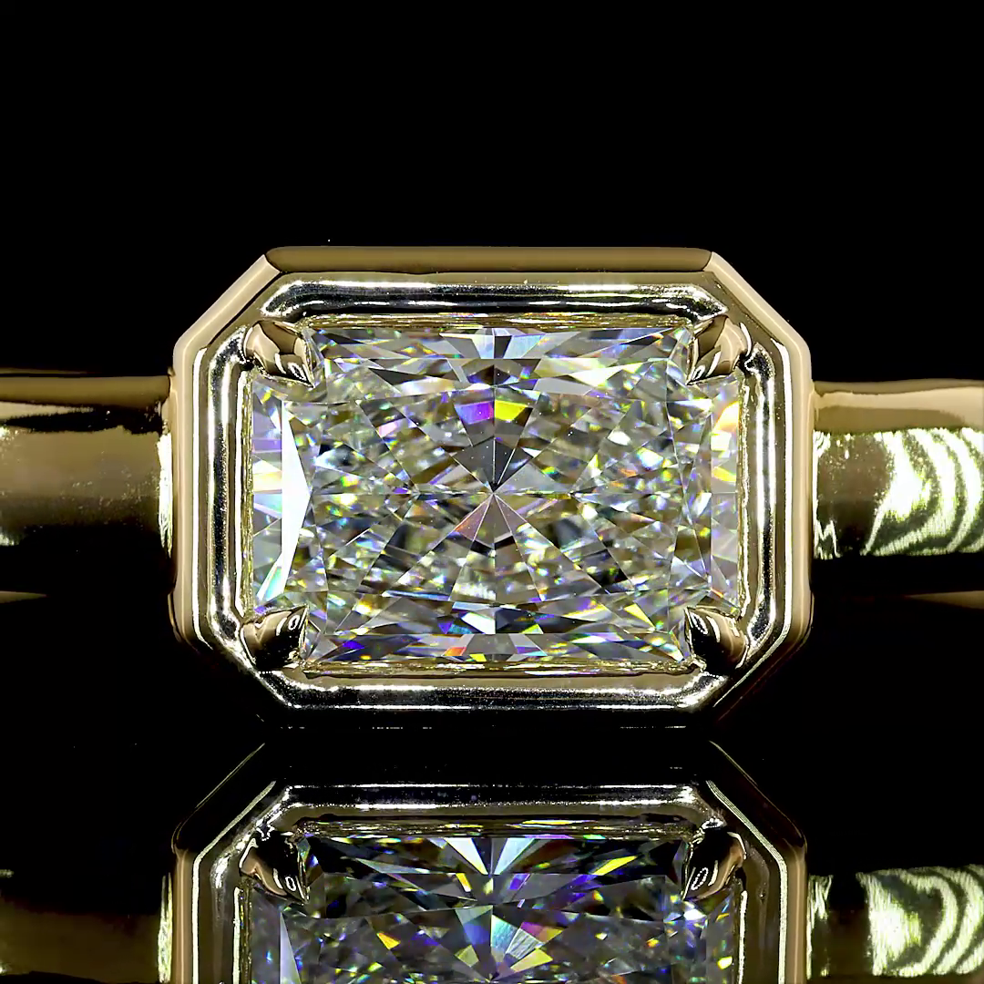 5.06 CT Radiant Lab Grown Diamond Bangles Bracelet (E Color and VVS2 Clarity)