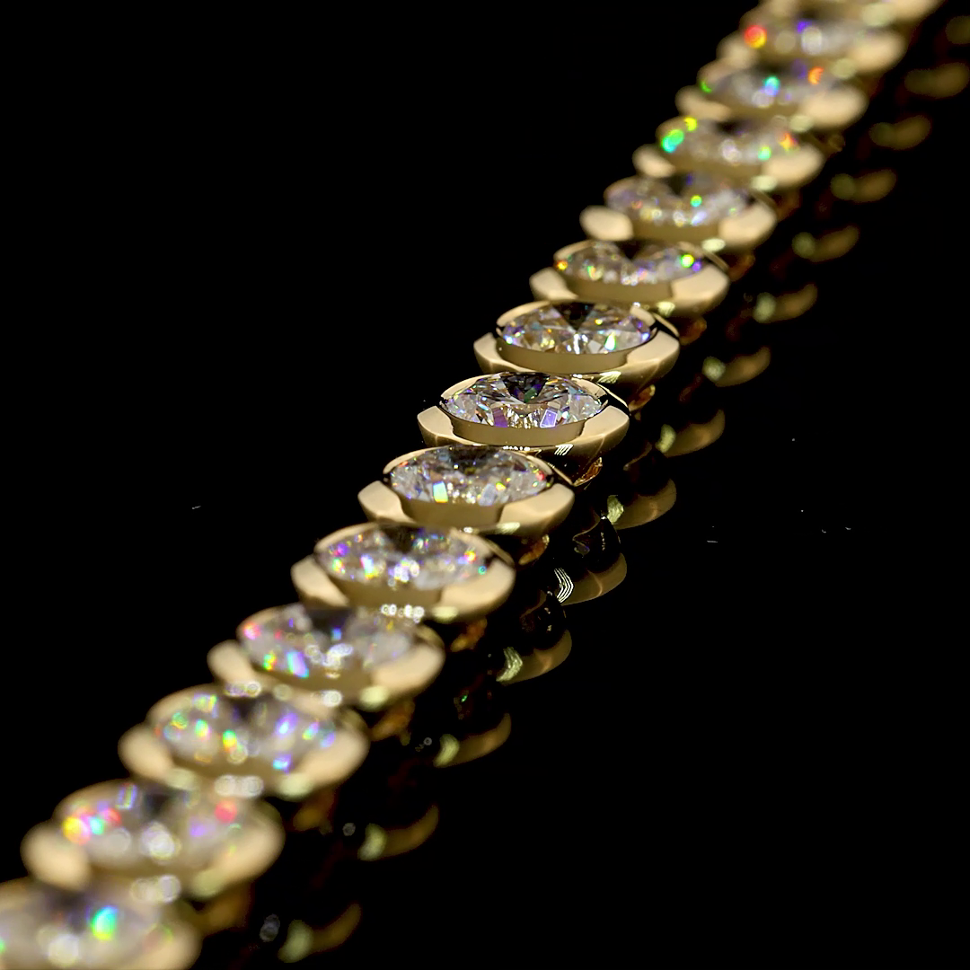 10.18 CTTW Round Lab Grown Diamond Tennis Bracelet 7" (E Color and VS1 Clarity)