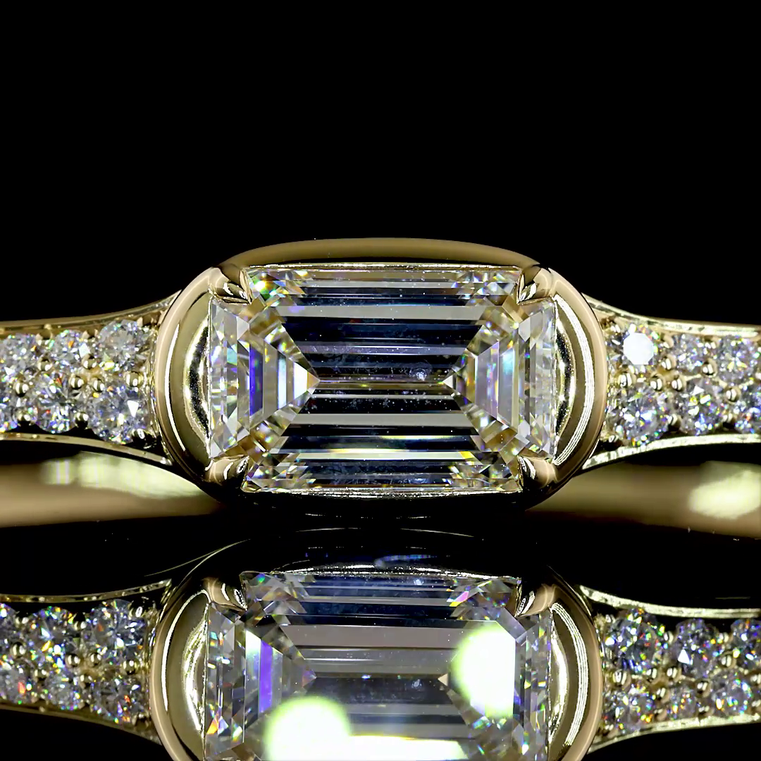6.84 CTTW Emerald Lab Grown Diamond Bangles Bracelet 6.5" (F Color and VVS2 Clarity)