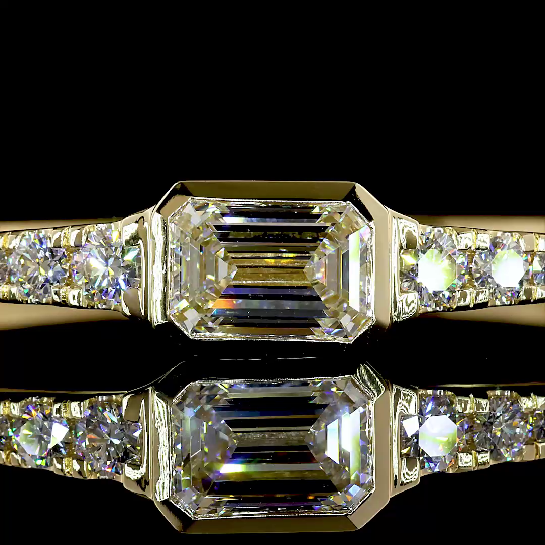 6.54 CTTW Emerald Lab Grown Diamond Bangles Bracelet 313" (F Color and VS1 Clarity)