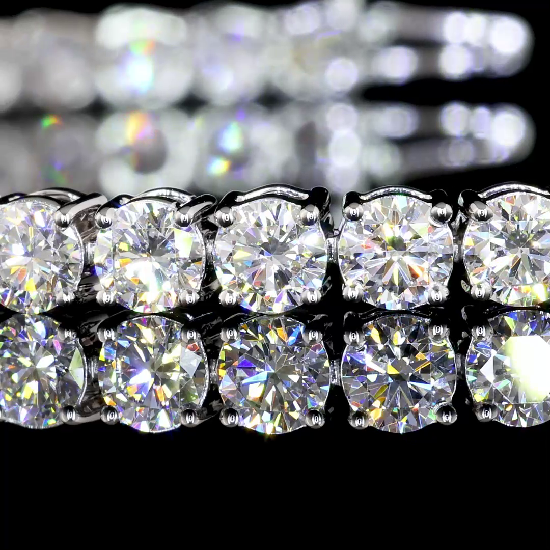 7.09 CTTW Round Lab Diamond Tennis Bracelet 6.75" (F Color and VS2 Clarity)