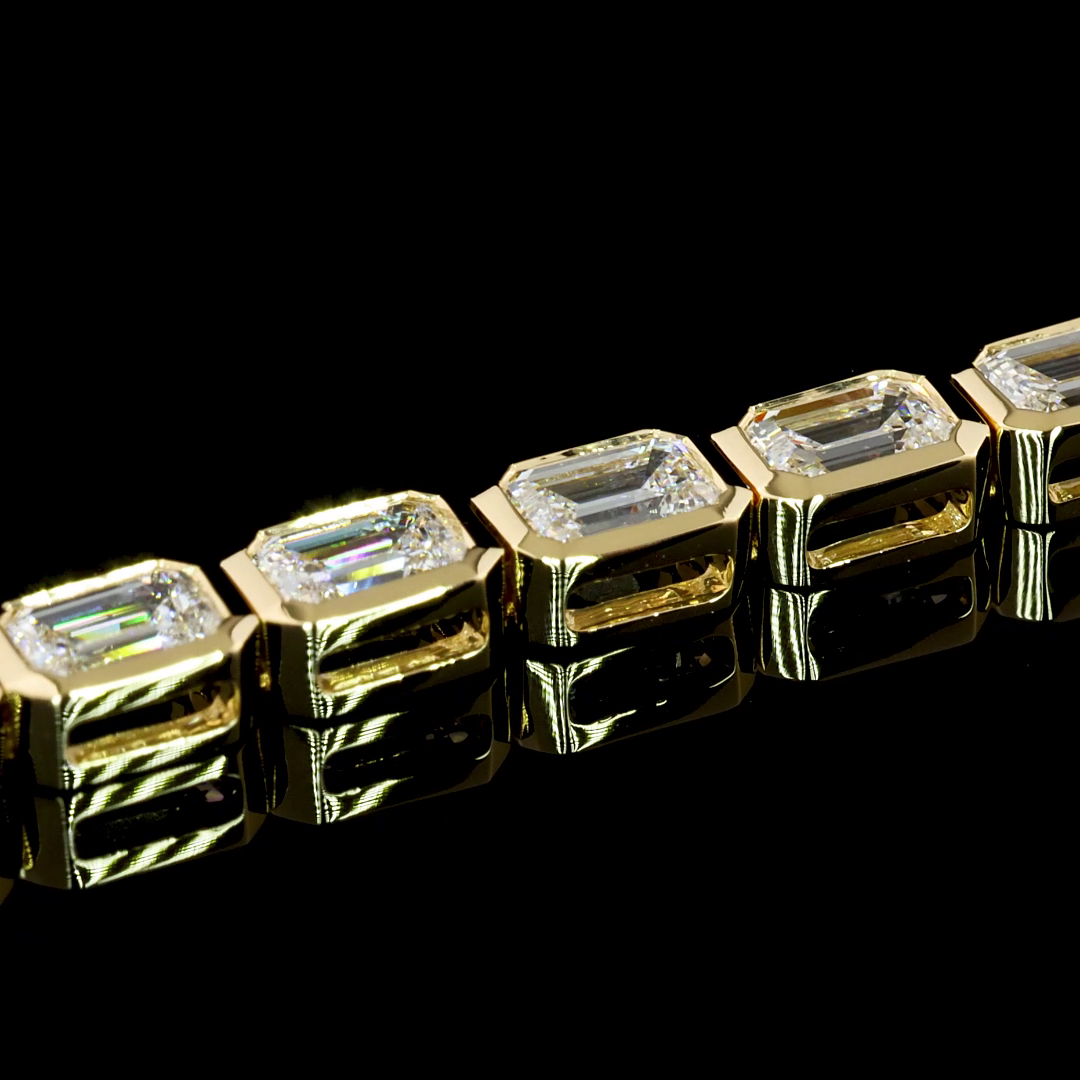 6.80 CTTW Emerald Lab Diamond Tennis Bracelet 7" (E Color and VS1 Clarity)