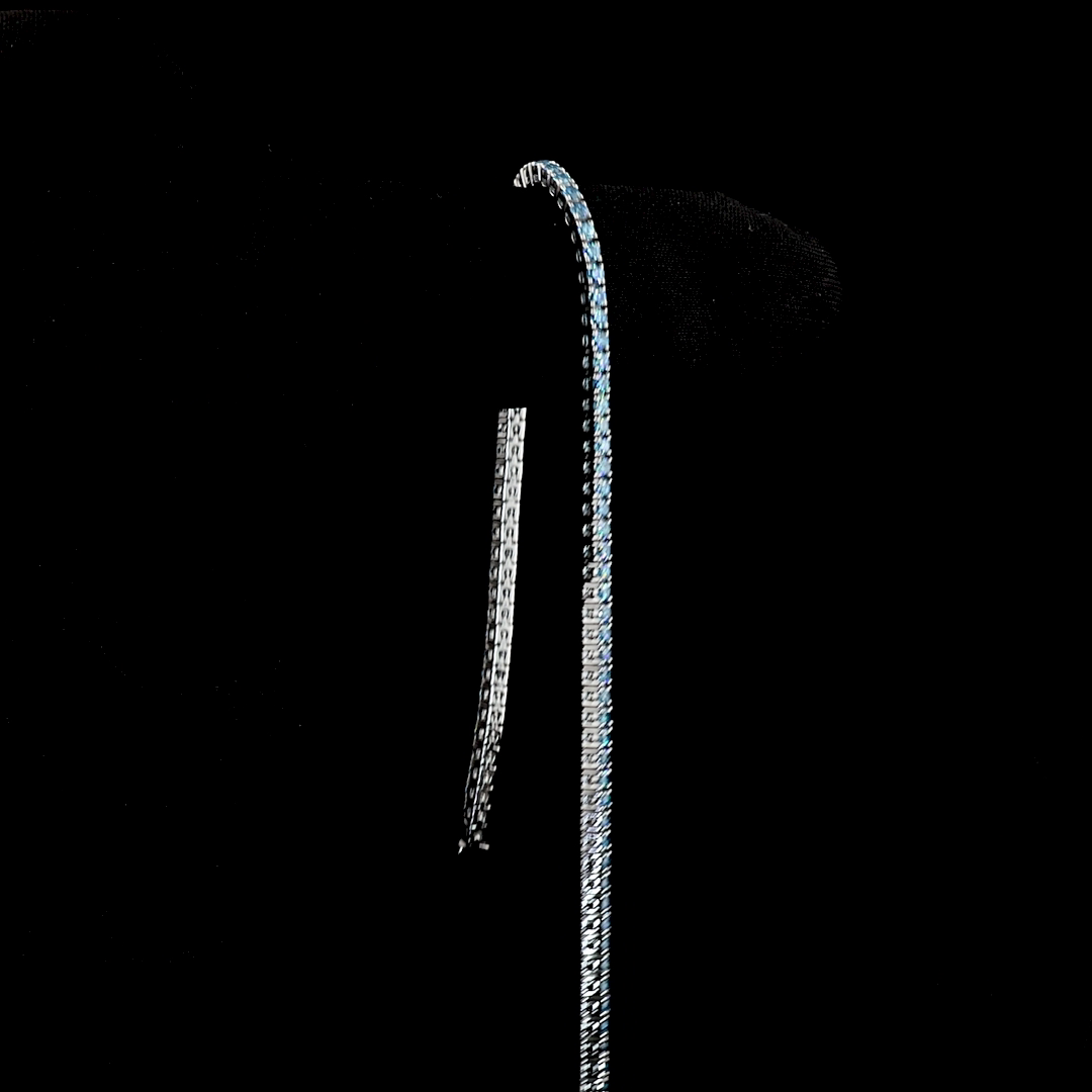 1.61 CTTW Round Lab Diamond Tennis Bracelet (Fancy Vivid Blue Color and VS2 Clarity)