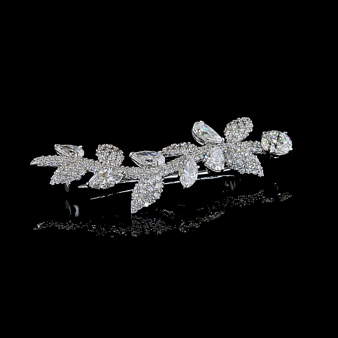 4.18 CTTW MIX Lab Diamond Special Brooch (E Color and VS1 Clarity)