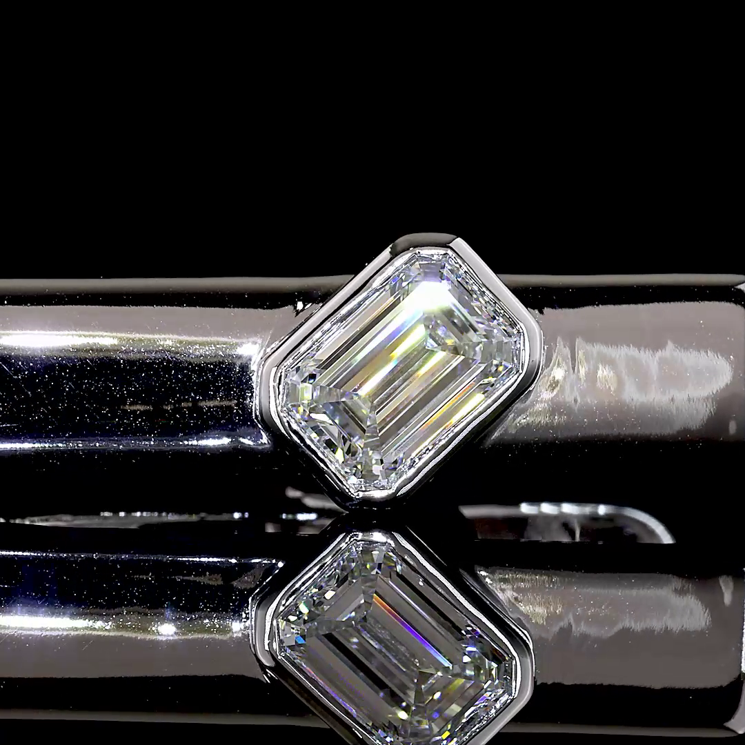 2.44 CTTW Emerald Lab Diamond Special Brooch (E Color and VS1 Clarity)