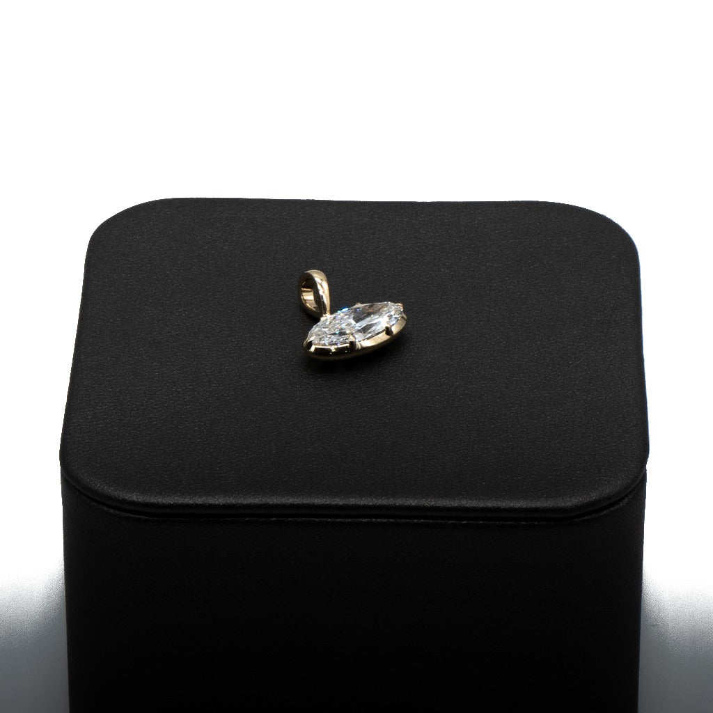 Lab-Grown Diamond Solitaire Pendant in 14K Yellow Gold, 3.00 CTTW