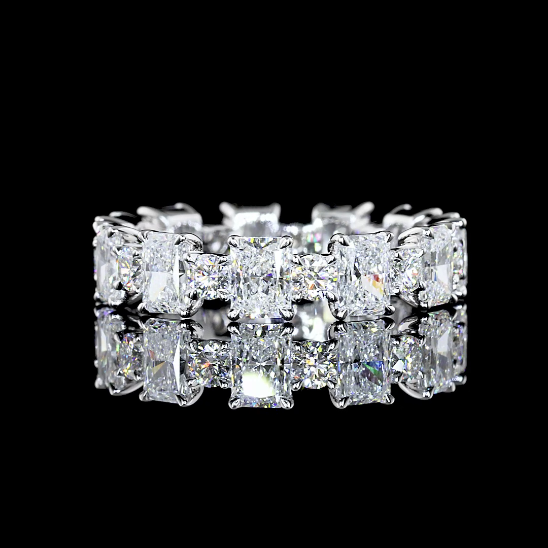 3.09 CTTW MIX Lab Diamond Full Eternity Sz. 5.5 14k White Gold F Color and VS Clarity jewelry-spot-usa