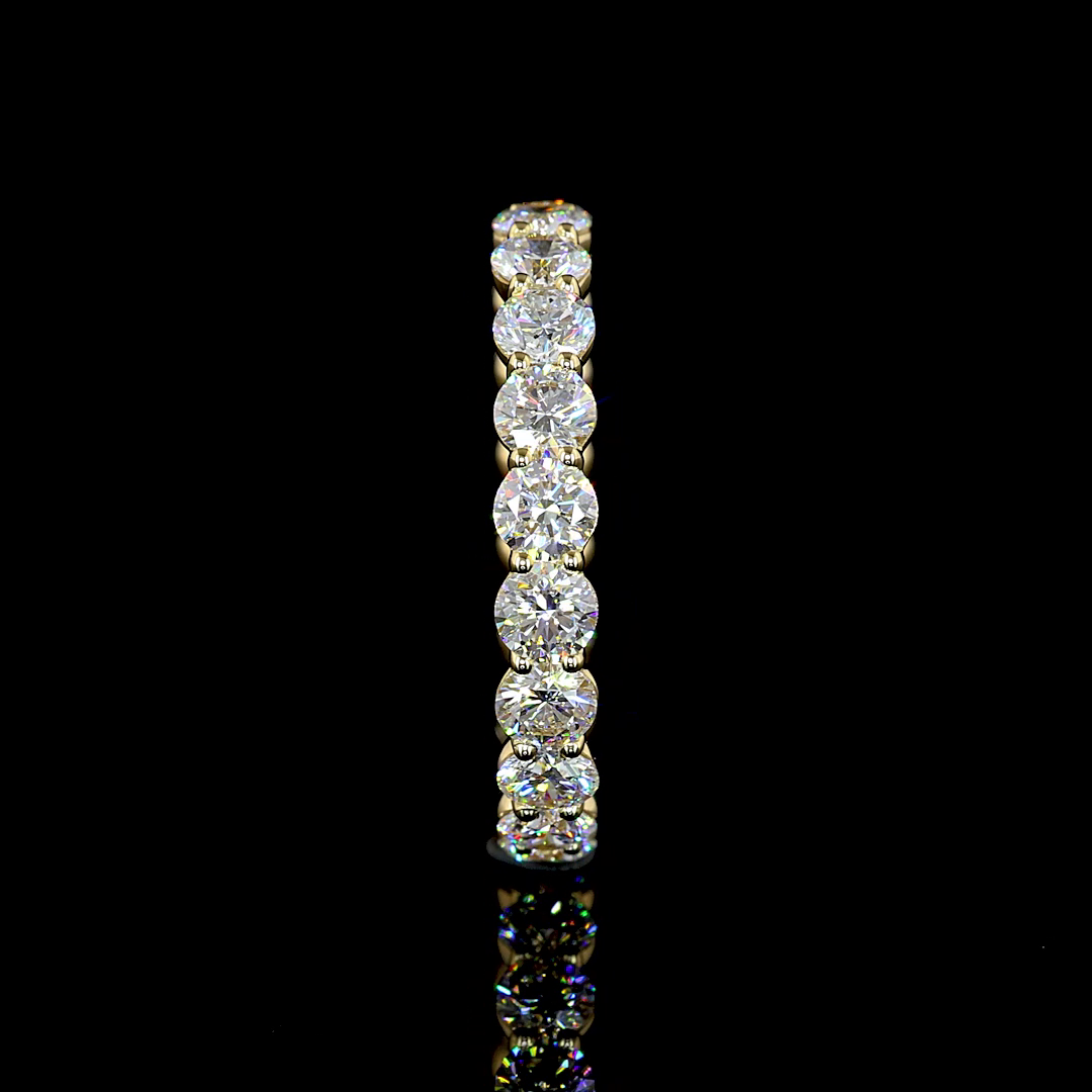 2.23 CTTW Round Lab Diamond Full Eternity Sz. 6 (E Color and VS Clarity)