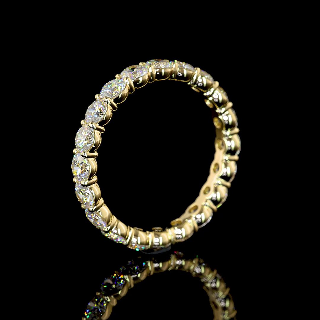 2.23 CTTW Round Lab Diamond Full Eternity Sz. 6 (E Color and VS Clarity)
