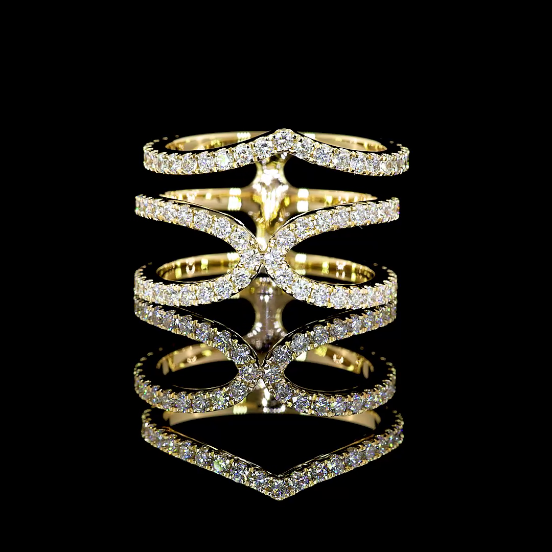 14k Yellow Gold Lab Diamond Round 1.62 CTTW Special Eternity Band Sz. 6.25 F VS2 jewelry-spot-usa