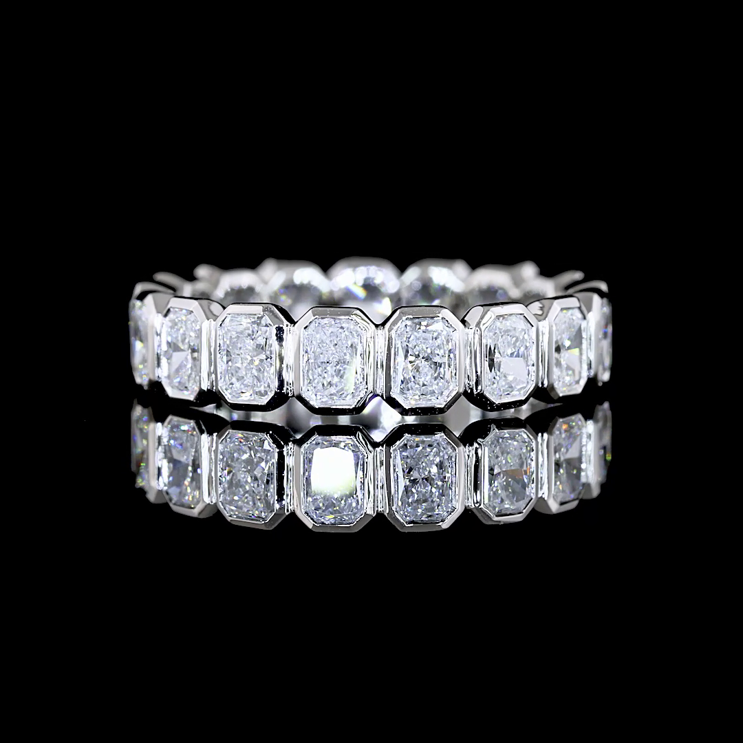 1.94 CTTW Radiant Lab Grown Diamond Full Eternity Sz. 5.25 (F Color and VS2 Clarity)