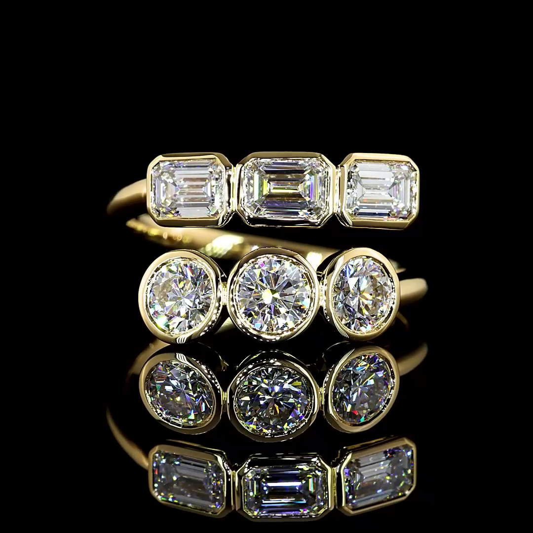 1.78 CTTW Emerald Lab Diamond Special Eternity Band Sz. 6.5 14k Yellow Gold E Color and VS Clarity jewelry-spot-usa