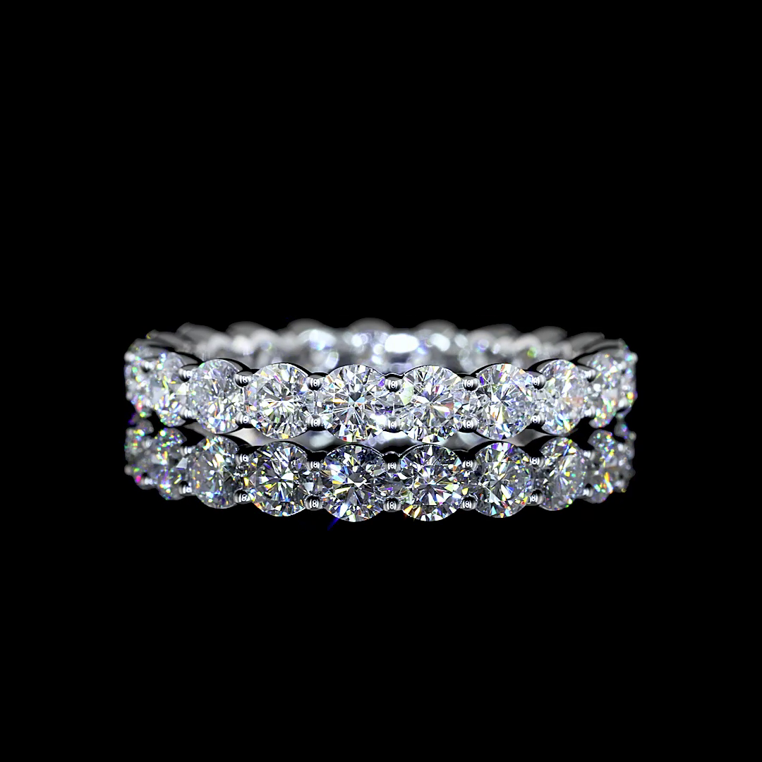 2.08 CTTW Round Lab Diamond Full Eternity Sz. 6.5 (E Color and VS Clarity)