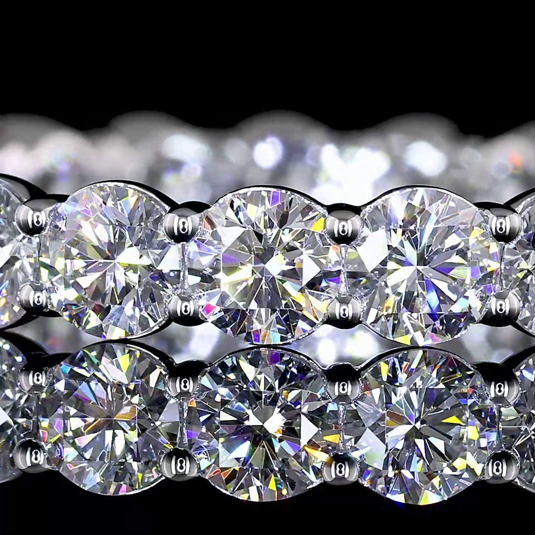 2.08 CTTW Round Lab Diamond Full Eternity Sz. 6.5 (E Color and VS Clarity)