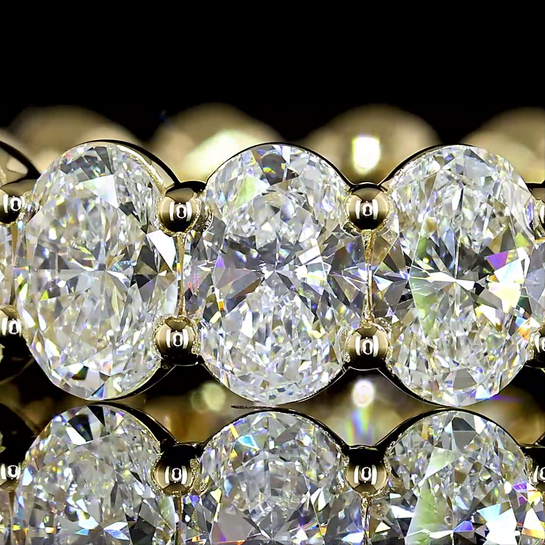 4.00 CTTW Oval Lab Diamond Full Eternity (F Color and VS2 Clarity)