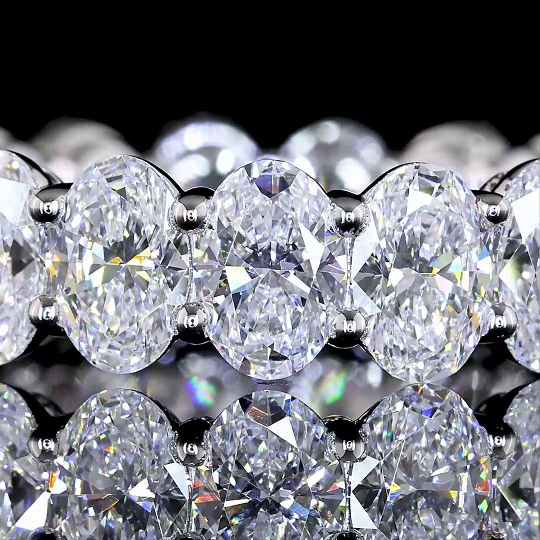 4.70 CTTW Oval Lab Diamond Full Eternity Sz. 5.5 (E Color and VS Clarity)