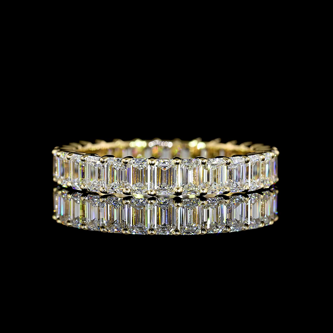 2.64 CTTW Emerald Lab Diamond Full Eternity Sz. 6.5 (E Color and VS Clarity)
