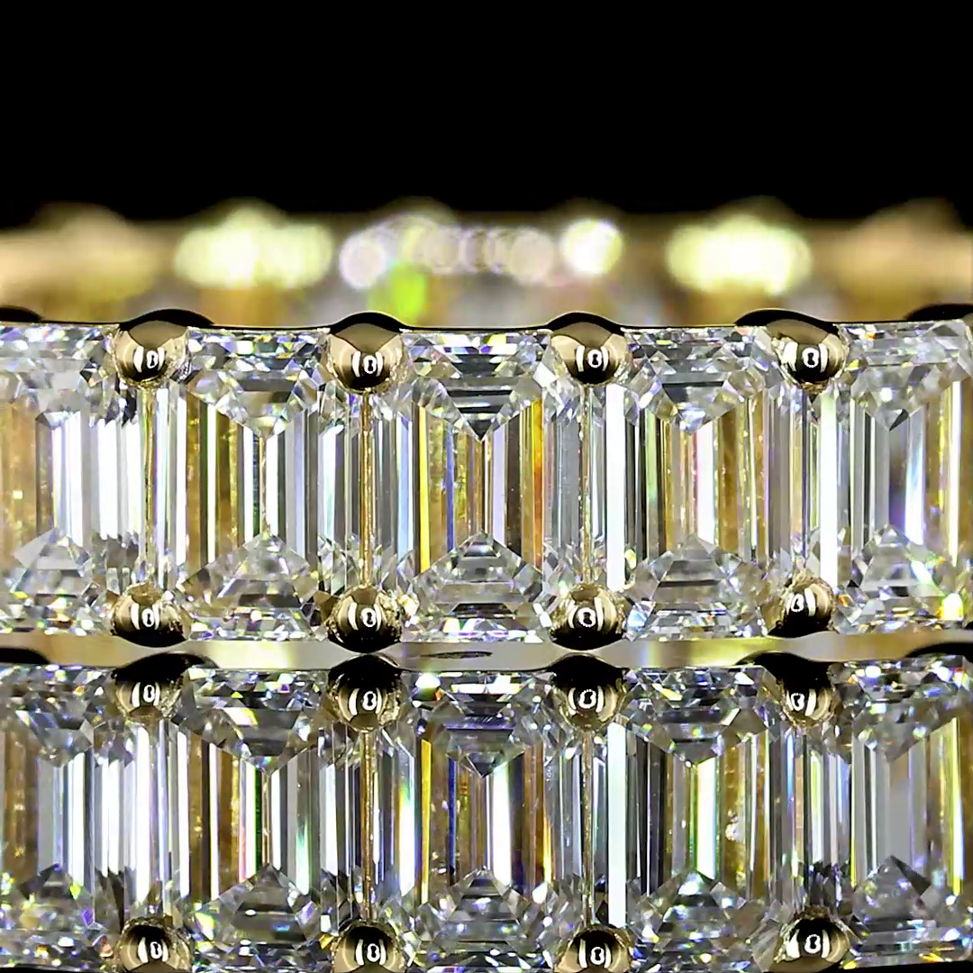 2.64 CTTW Emerald Lab Diamond Full Eternity Sz. 6.5 (E Color and VS Clarity)