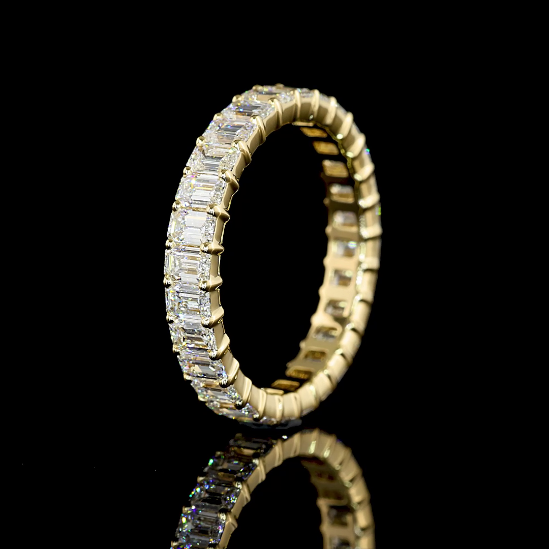 2.64 CTTW Emerald Lab Diamond Full Eternity Sz. 6.5 (E Color and VS Clarity)
