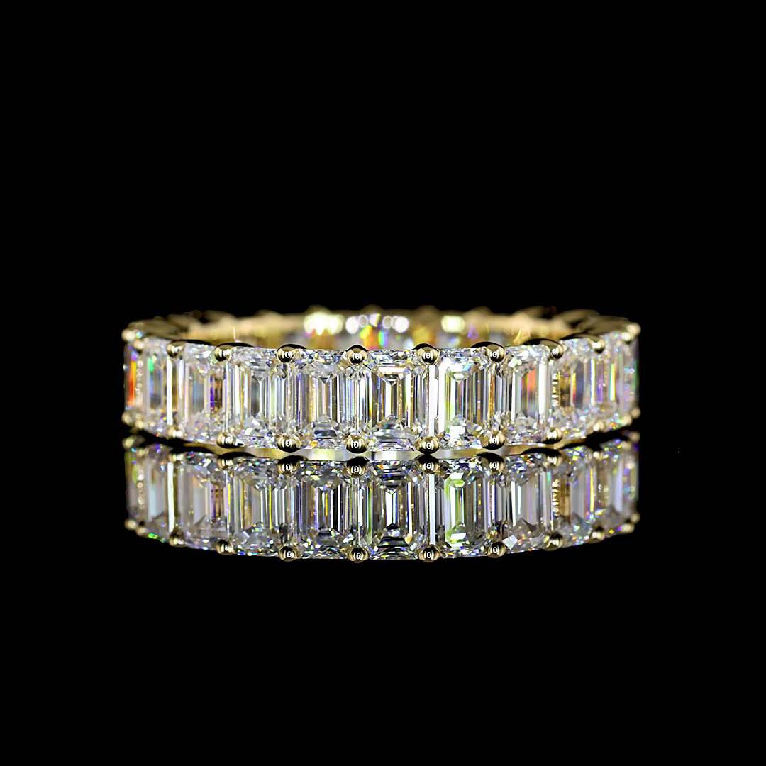 4.13 CTTW Emerald Lab Diamond Full Eternity Sz. 6.5 (E Color and VS Clarity)