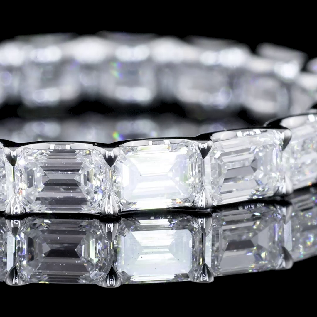2.90 CTTW Emerald Lab Diamond Full Eternity Sz. 4.75 (E Color and VVS2 Clarity)