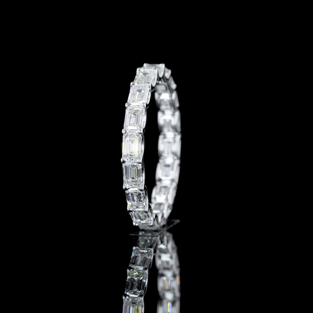 2.90 CTTW Emerald Lab Diamond Full Eternity Sz. 4.75 (E Color and VVS2 Clarity)