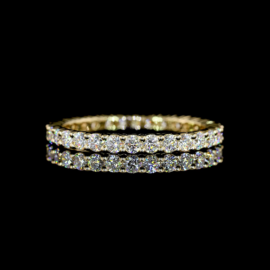 0.93 CTTW Round Lab Diamond Full Eternity Sz. 6.25 (E Color and VS1 Clarity)