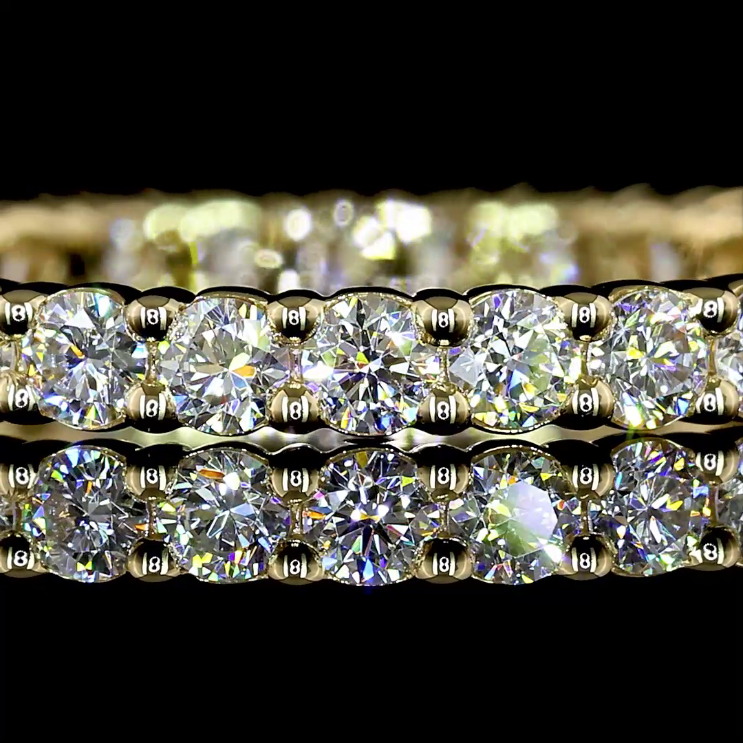 0.93 CTTW Round Lab Diamond Full Eternity Sz. 6.25 (E Color and VS1 Clarity)
