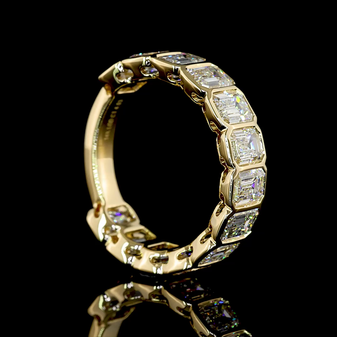 4.63 CTTW Round Lab Diamond 3/4 Eternity Band Sz. 6.5 14k White Gold E Color and VS Clarity jewelry-spot-usa