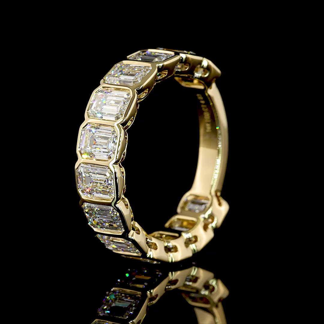 4.63 CTTW Round Lab Diamond 3/4 Eternity Band Sz. 6.5 14k White Gold E Color and VS Clarity jewelry-spot-usa