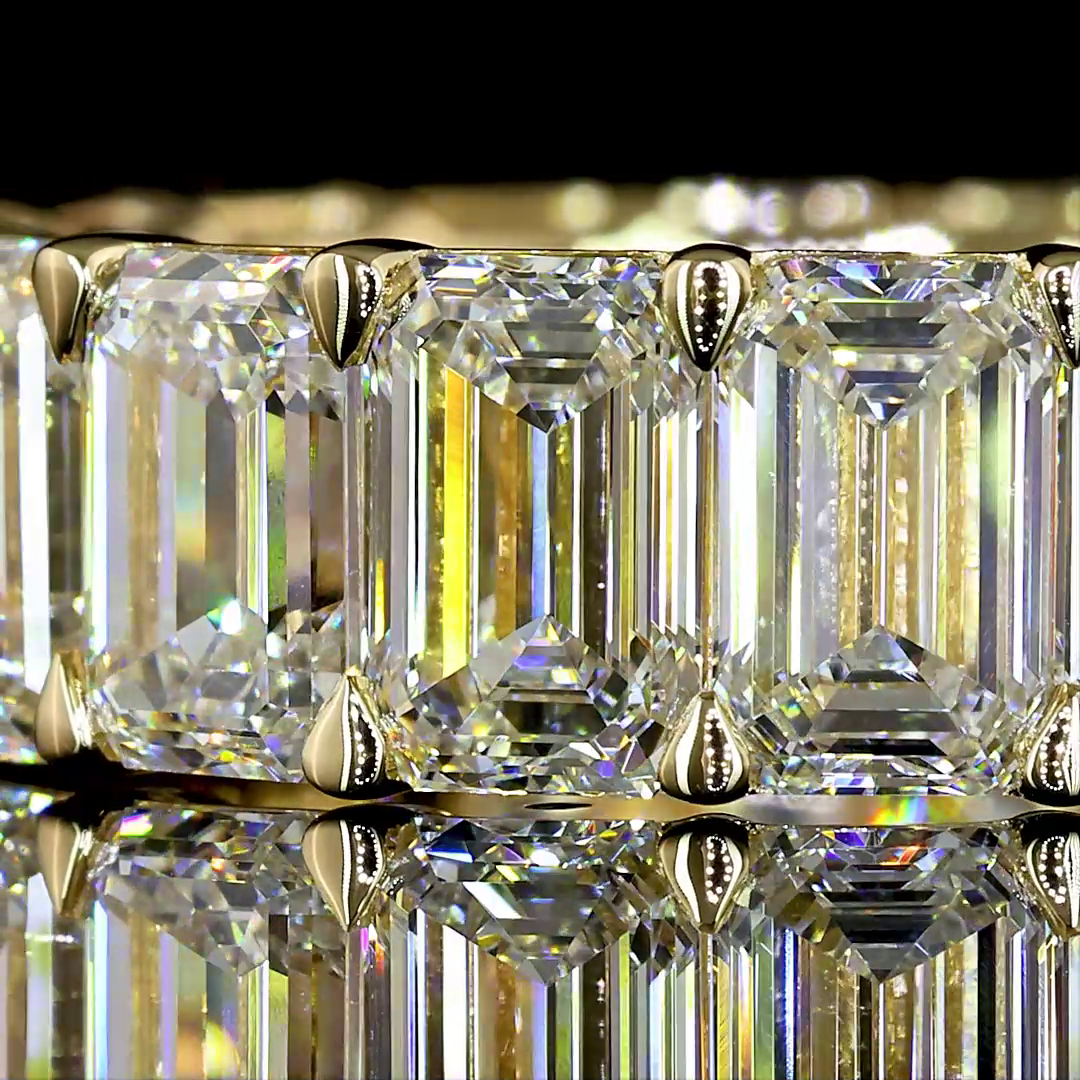 8.98 CTTW Emerald Lab Diamond Full Eternity (E Color and VS Clarity)