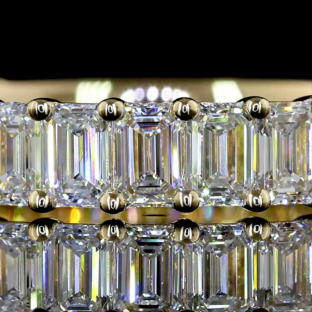 2.03 CTTW Emerald Lab Diamond 3/4 Eternity Band Sz. 6.5 (E Color and VS/VS2 Clarity)