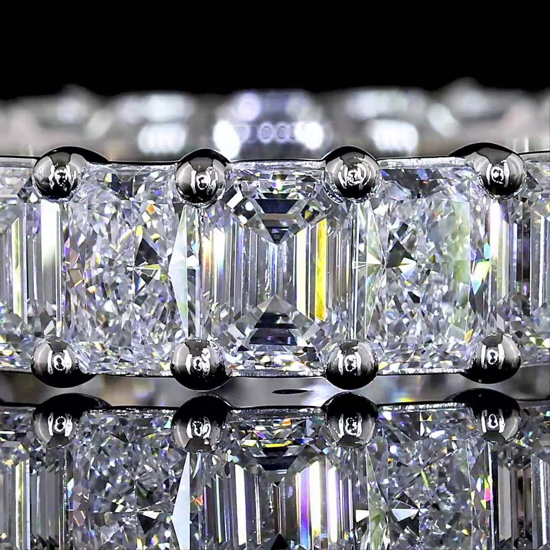 3.87 CTTW Emerald Lab Diamond Full Eternity (F Color and VS2 Clarity)