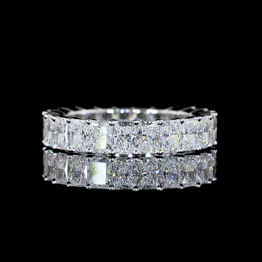 3.95 CTTW Radiant Lab Diamond Full Eternity Sz. 6.5
