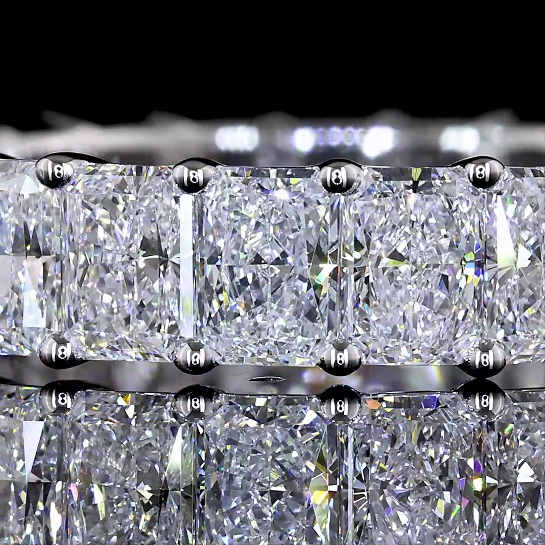 3.95 CTTW Radiant Lab Diamond Full Eternity Sz. 6.5