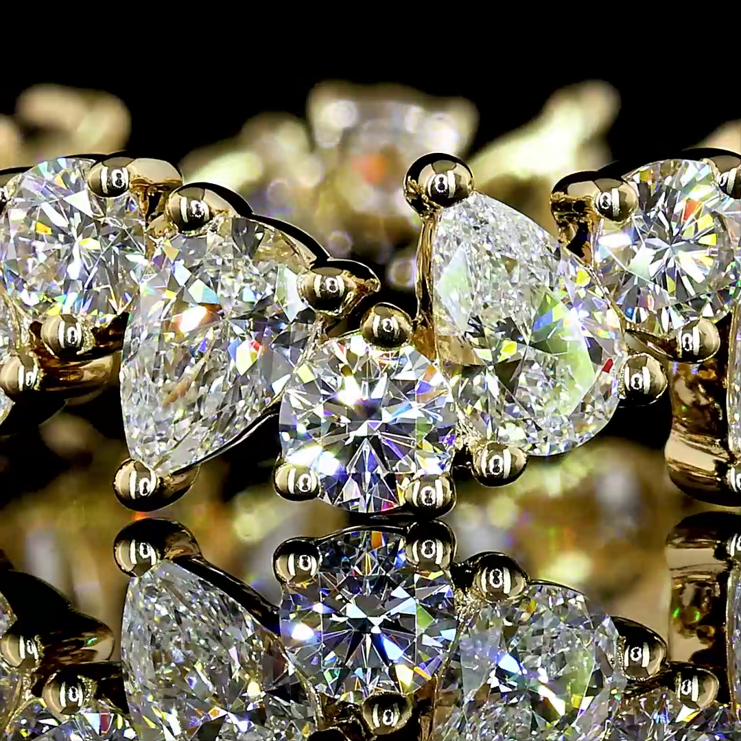 2.38 CTTW MIX Lab Diamond Full Eternity Sz. 6.5 14k Yellow Gold
