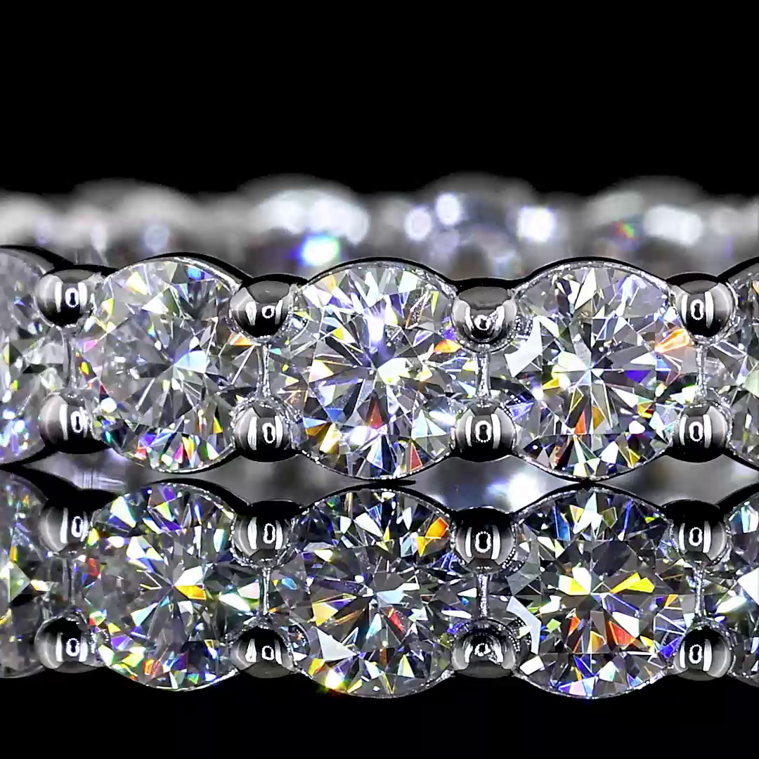 1.85 CTTW Round Lab Diamond Full Eternity Sz. 6.5