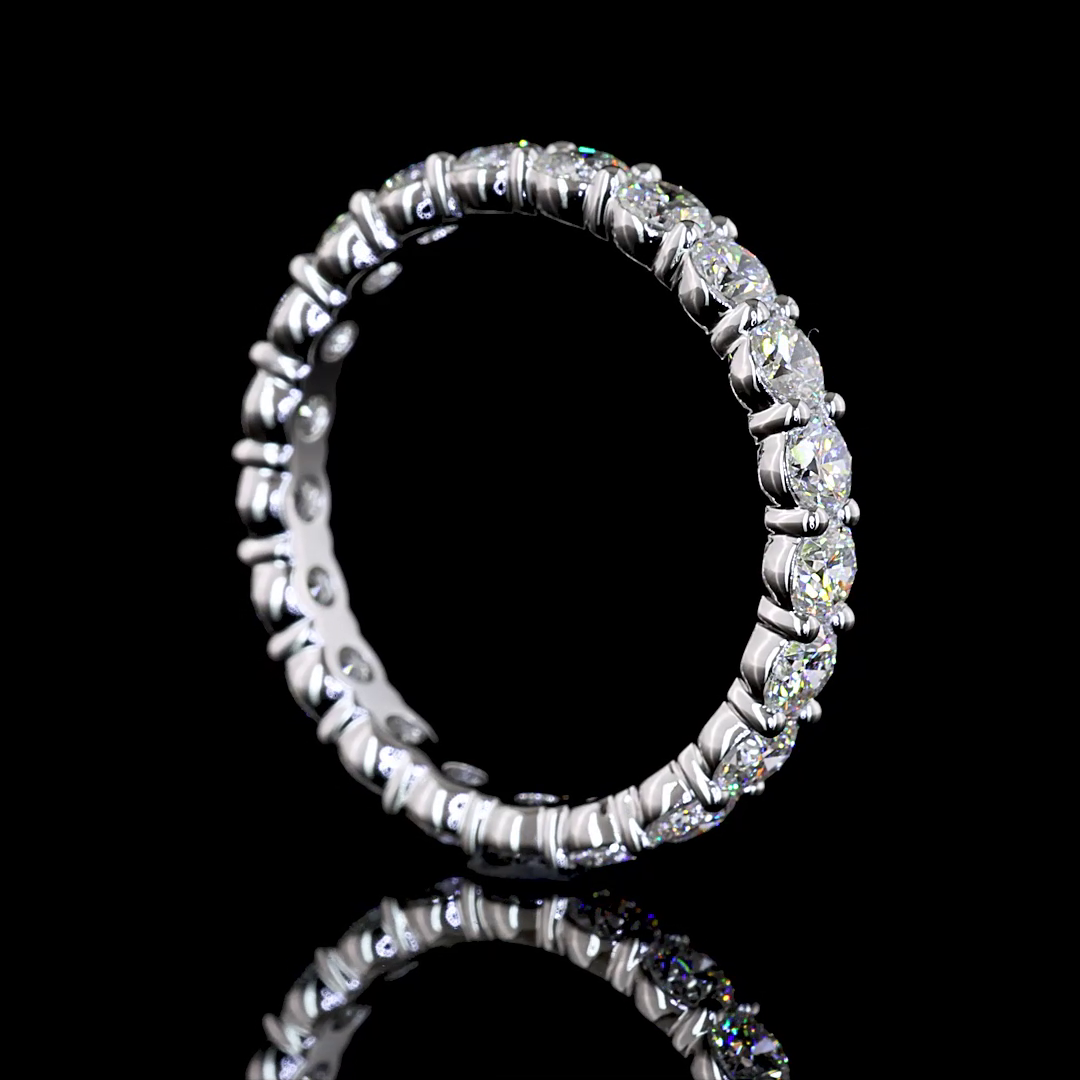 1.85 CTTW Round Lab Diamond Full Eternity Sz. 6.5