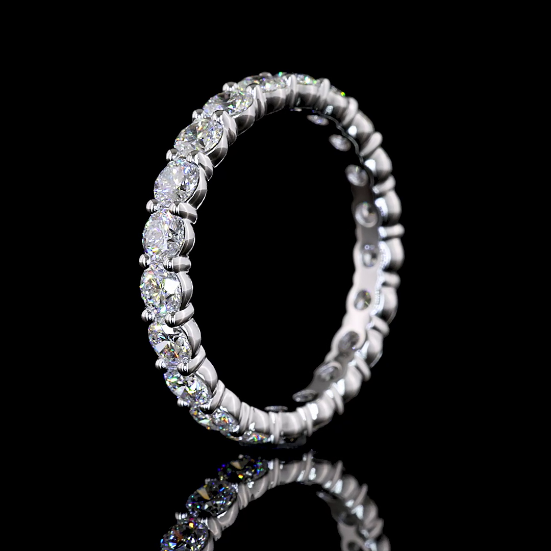 1.85 CTTW Round Lab Diamond Full Eternity Sz. 6.5