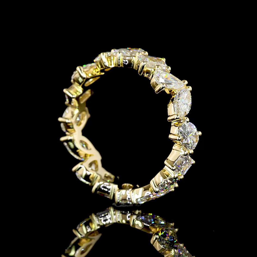 3.20 CTTW MIX Lab Diamond Full Eternity Sz. 6.5