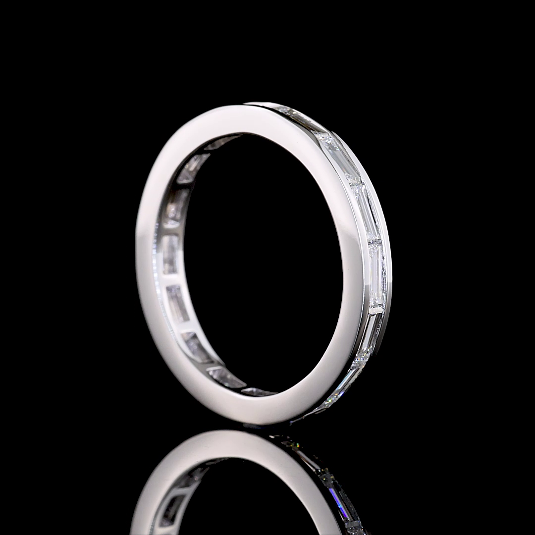 1.19 CTTW Baguette Lab Diamond Full Eternity Sz. 6.5