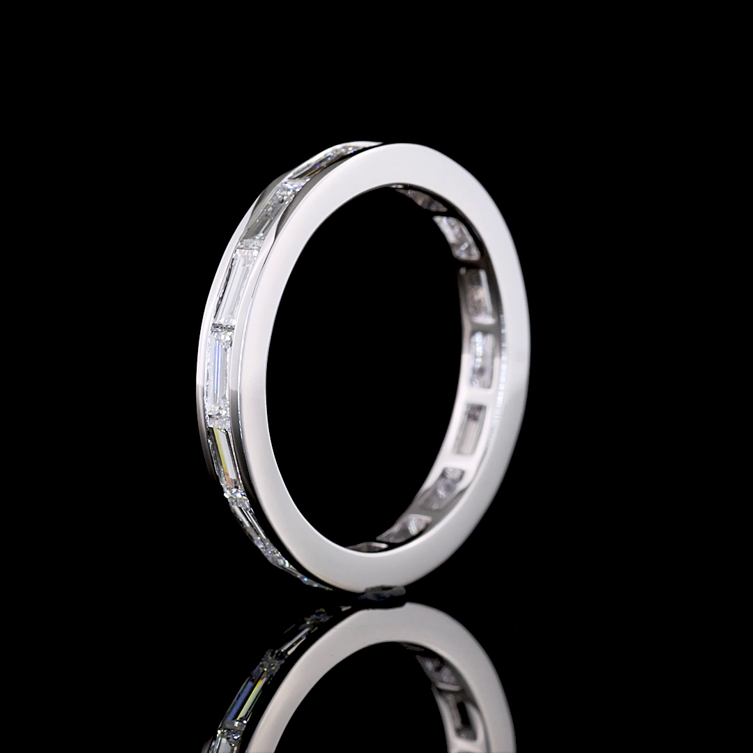 1.19 CTTW Baguette Lab Diamond Full Eternity Sz. 6.5