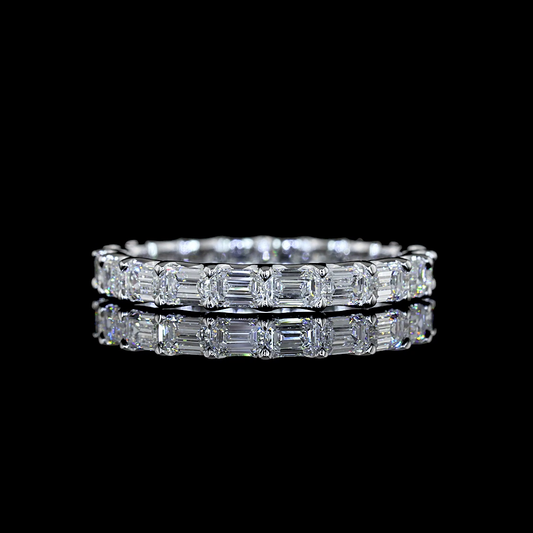 1.84 CTTW Emerald Lab Diamond Full Eternity Sz. 6.5