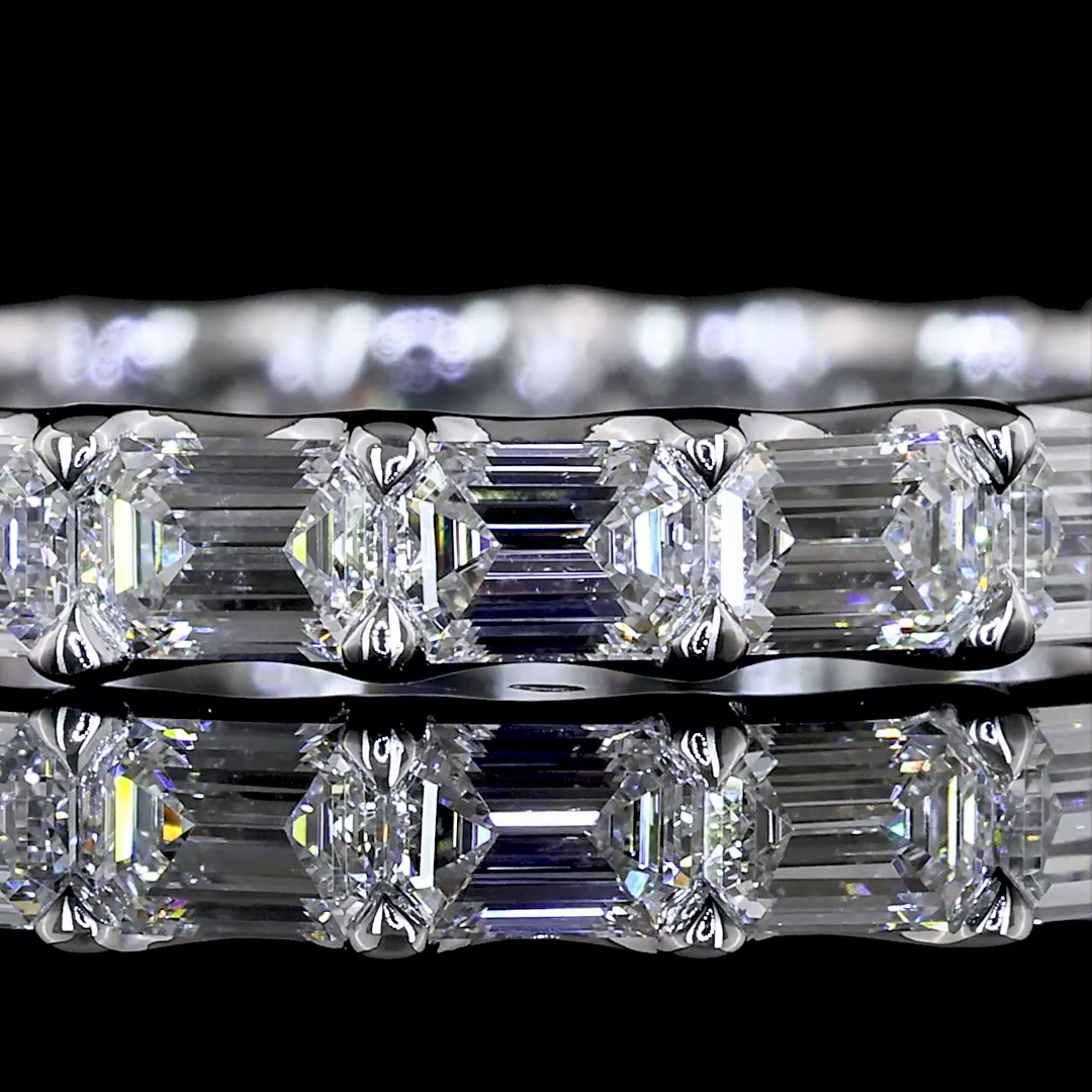 1.84 CTTW Emerald Lab Diamond Full Eternity Sz. 6.5