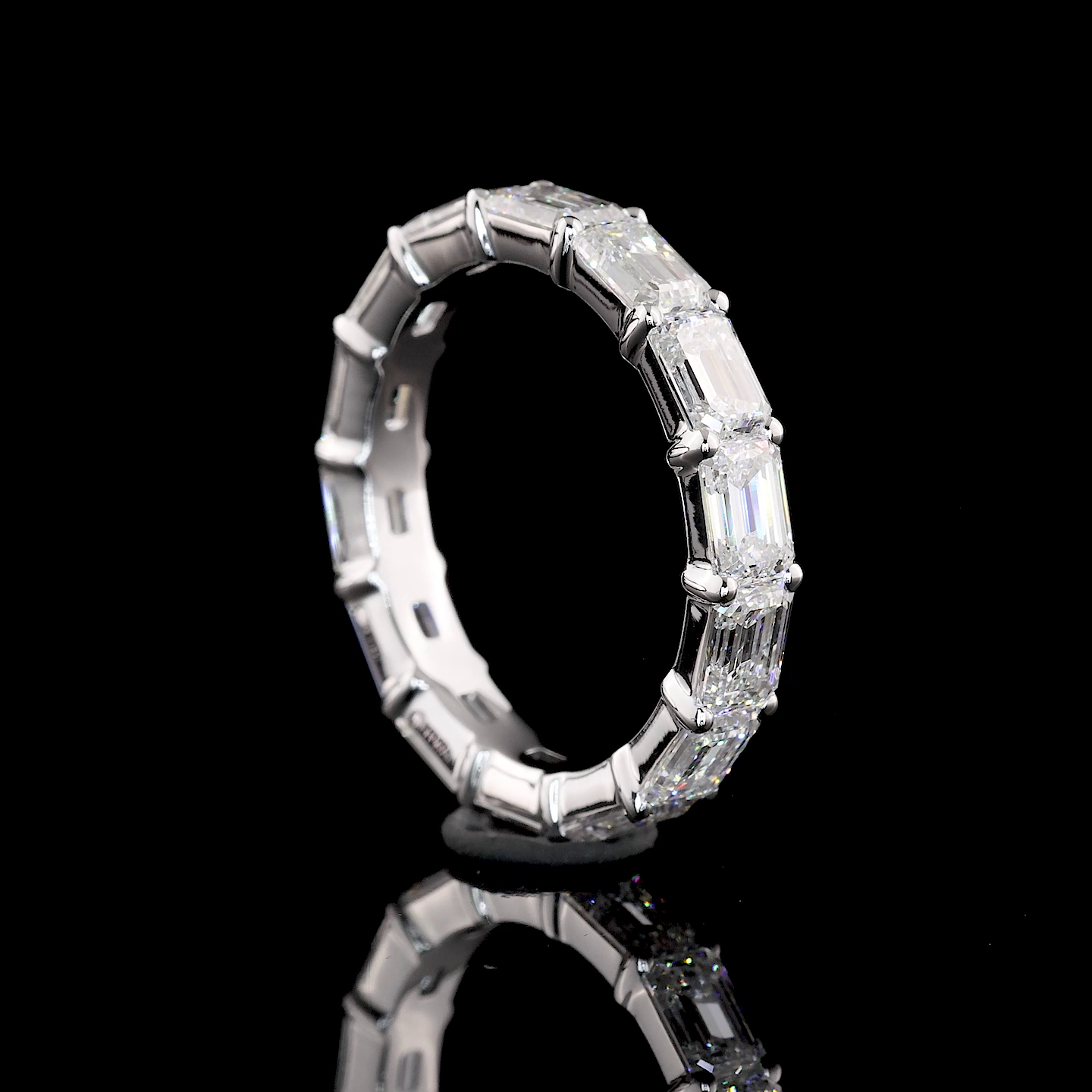 4.14 CTTW Emerald Lab Diamond Full Eternity (D Color and VVS2 Clarity)