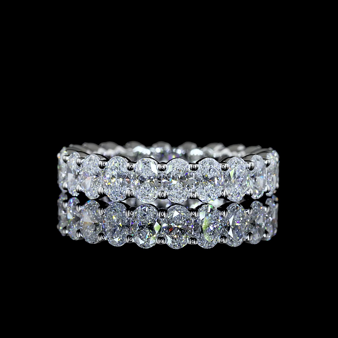 2.97 CTTW Oval Lab Diamond Full Eternity (E Color and VS Clarity)