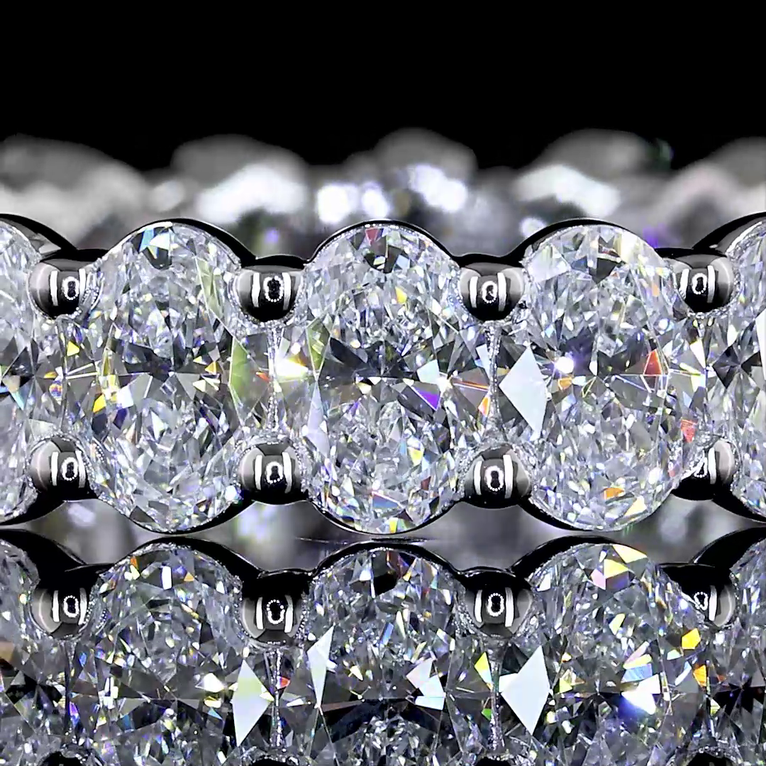 2.97 CTTW Oval Lab Diamond Full Eternity (E Color and VS Clarity)