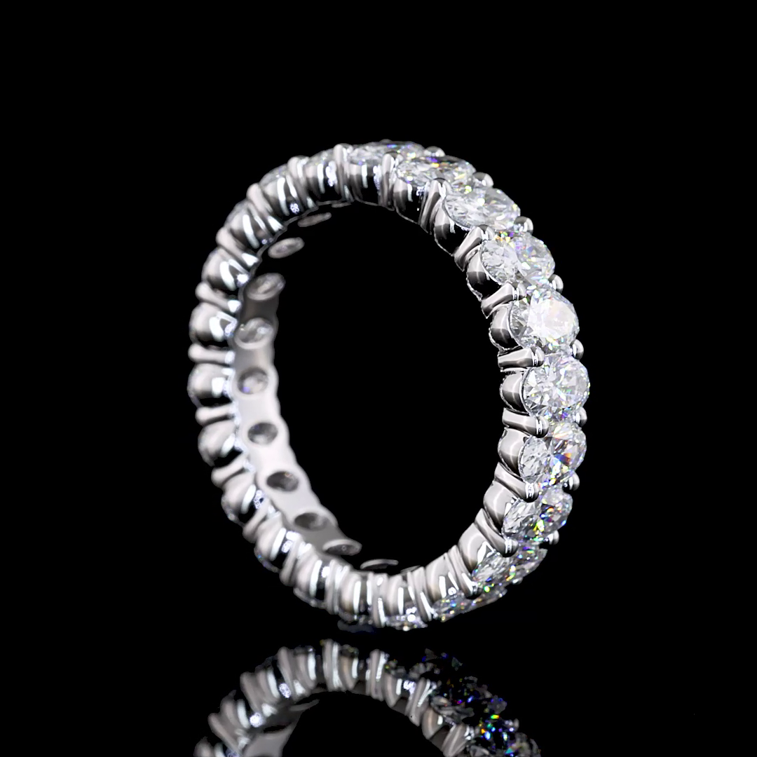 2.97 CTTW Oval Lab Diamond Full Eternity (E Color and VS Clarity)