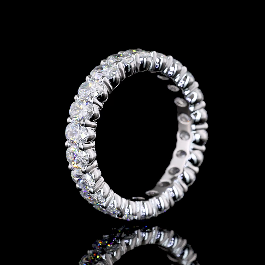 2.97 CTTW Oval Lab Diamond Full Eternity (E Color and VS Clarity)